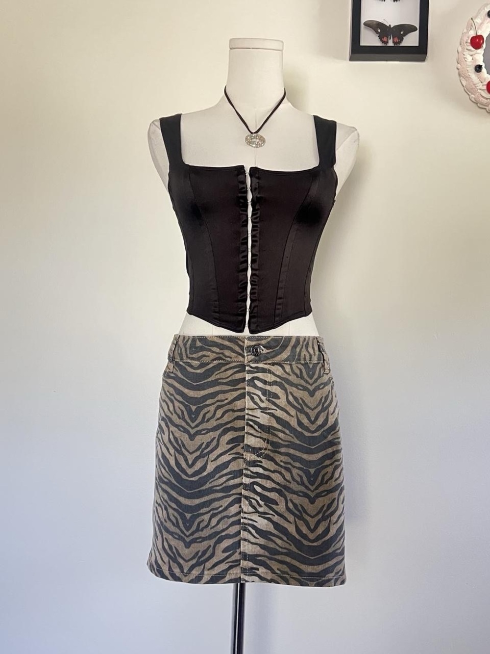 Madden NYC Zebra Print Mini Skirt Size XXL New